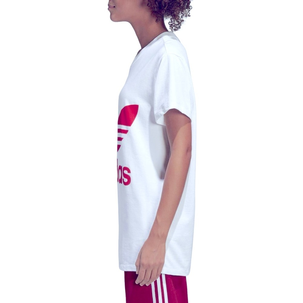 Adidas Originals White T-Shirt with Red Trefoil Logo - Picture 11 of 16